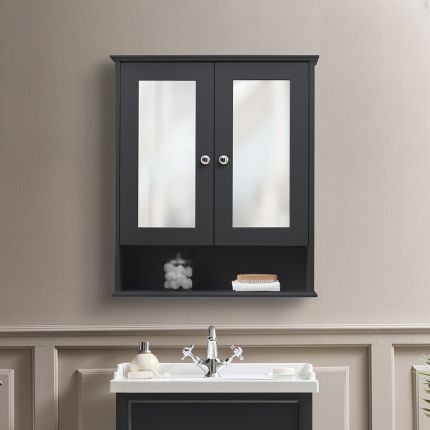 Milano Thornton - Traditional Mirrored Cabinet - 650mm x 750mm - Choice of Finish and Handles
