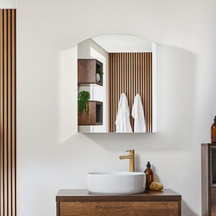 Milano Raya - Modern Mirrored Cabinet - 600mm x 750mm