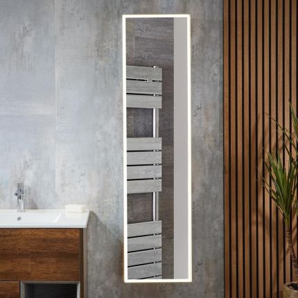 Milano Ryker - Modern LED Mirrored Cabinet - 1525mm x 382mm