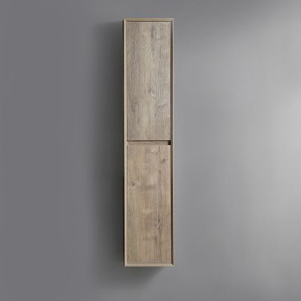 Milano Bromley - Waterproof 1500mm Tall Wall Hung Bathroom Storage Cabinet - Choice of Finish