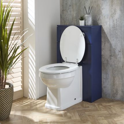 Milano Aston - Traditional 500mm WC Unit with Richmond Back to Wall Toilet - Choice of Finish and Seat