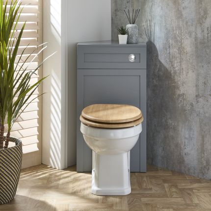 Milano Aston - Traditional Corner WC Unit with Richmond Back to Wall Toilet - Choice of Finish and Seat
