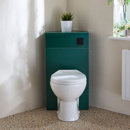 Milano Lurus - Modern Corner WC Unit with Select Back to Wall Toilet - Choice of Finish