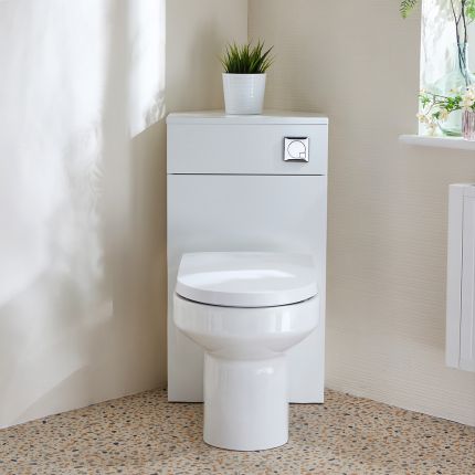 Milano Lurus - Modern Corner WC Unit with Ballam Back to Wall Toilet - Choice of Finish
