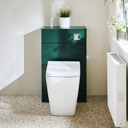 Milano Lurus - Modern 500mm WC Unit with Longton Toilet - Choice of Finish
