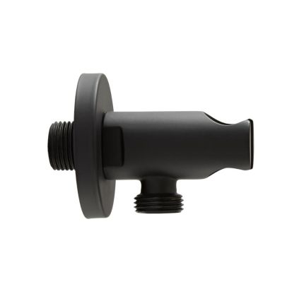 Milano Nero - Round Outlet Elbow and Bracket - Black
