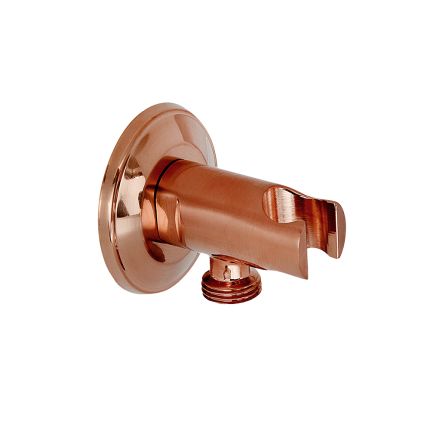 Milano Elizabeth - Traditional Outlet Elbow and Bracket for Hand Showers - Brushed Copper