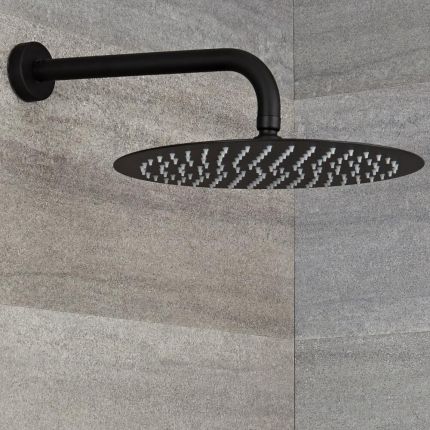 Milano Nero - Wall Mounted Shower Arm - Black