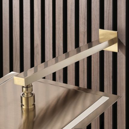 Milano Lyra - Wall Mounted Shower Arm - Brushed Brass