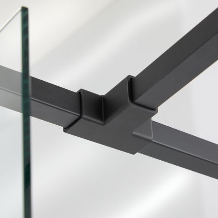 Milano Nero - Modern Square Shower Support Arm T Piece – Black