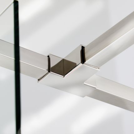 Milano Portland - Modern Square Shower Support Arm T Piece – Chrome