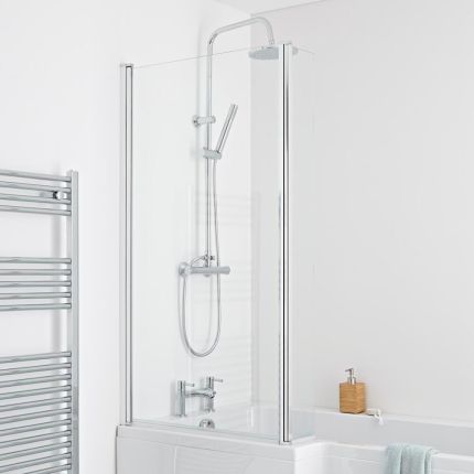 Milano Portland - L Shaped Bath Shower Screen
