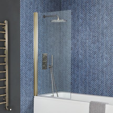 Milano Monet - Antique Brass Bath Shower Screen