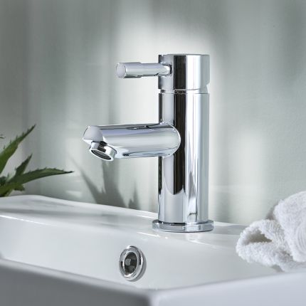 Milano Mirage - Modern Mono Basin Mixer Tap - Chrome