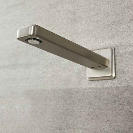 Milano Ashurst - Wall Mounted Basin or Bath Spout - Brushed Nickel
