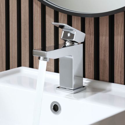 Milano - Modern Square Mono Basin Mixer Tap - Choice of Finish