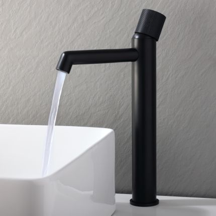 Milano Lune - Modern High Rise Mono Basin Mixer Tap - Choice of Finish