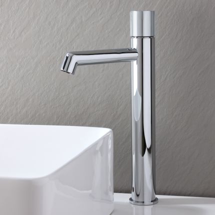 Milano Lune - Modern High Rise Mono Basin Mixer Tap - Choice of Finish