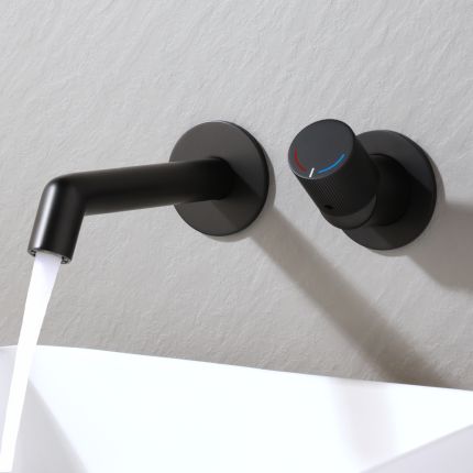 Milano Lune - Modern Wall Mounted Basin Mixer Tap - Choice of Finish