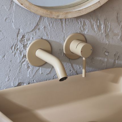 Milano Elements - Modern Wall Mounted Basin Mixer Tap - Choice of Finish