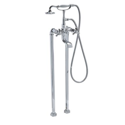 Milano Earlham - Art Deco Freestanding Bath Shower Mixer Tap with Hand Shower - Choice of Finish