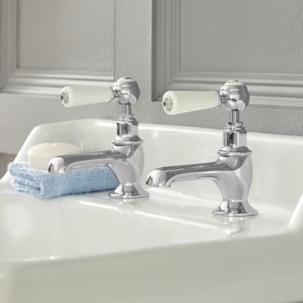 Milano Elizabeth - Traditional Lever Head  Basin Pillar Taps - Choice of Finish