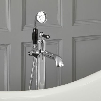 Milano Elizabeth - Traditional Freestanding Mono Bath Shower Mixer Tap with Hand Shower - Choice of Finish