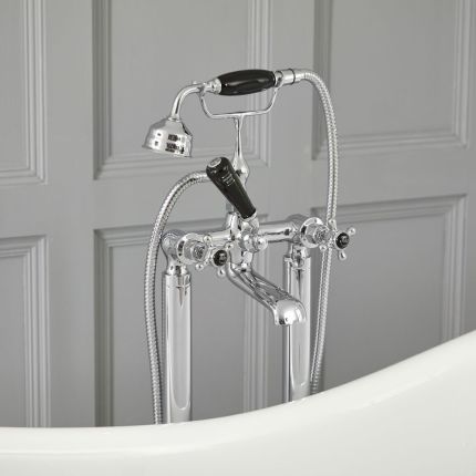 Milano Elizabeth - Traditional Freestanding Crosshead Bath Shower Mixer Tap with Hand Shower - Choice of Finish