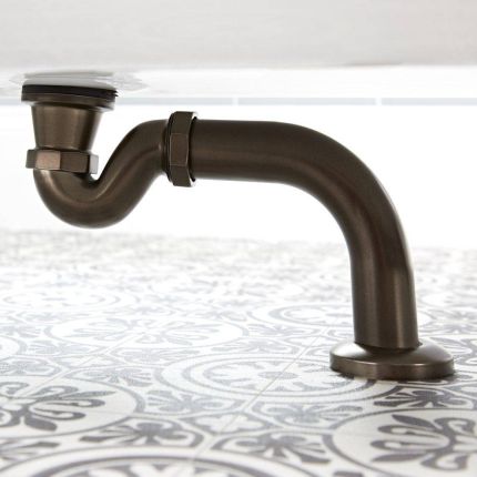 Milano Elizabeth - Traditional Shallow Seal Bath Trap and Outlet Pipe - Choice of Finish