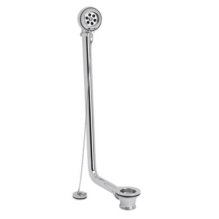 Milano Elizabeth - Traditional Exposed Bath Waste with Chain - Chrome