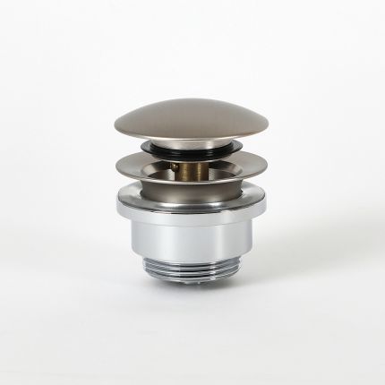 Milano - Universal Push Button Basin Waste - Brushed Nickel