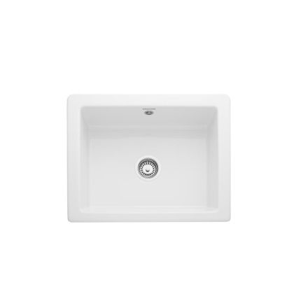 Rangemaster Hartland - Single Bowl Fireclay Ceramic Belfast Kitchen Sink - 629mm x 494mm