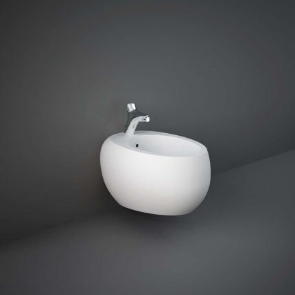 RAK Cloud - Matt White Modern Wall Hung Bidet