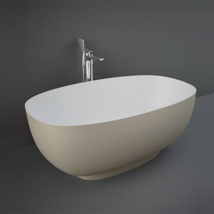 RAK Cloud - Cappuccino Modern Double-Ended Freestanding Bath - 1400mm x 753mm