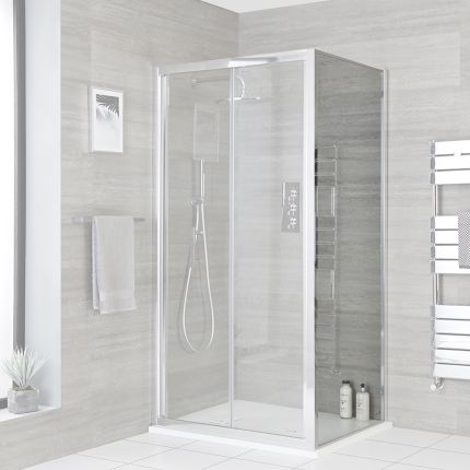 Milano Portland - Chrome Shower Side Panel - Choice of Sizes