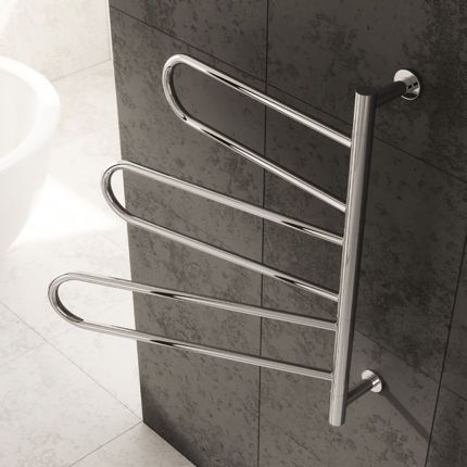 Reina Orne - Stainless Steel Dry Electric Heated Towel Rail - 760mm x 580mm - Polished Stainless Steel