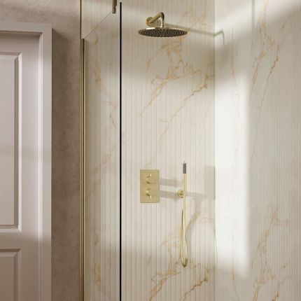 Crosswater MPRO - Design Thermostatic Shower Set 3 with Fixed Head & Handset - Choice of Finish and Outlet