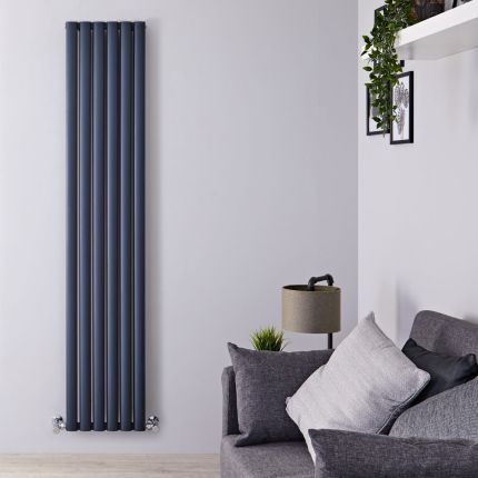 Milano Aruba Ayre - 1800mm Anthracite Vertical Aluminium Designer Radiator - Choice of Size