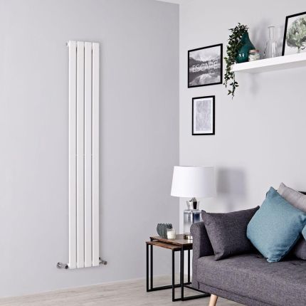 Milano Alpha - Flat Panel Vertical Designer Radiator - Single Panel - All Colours
