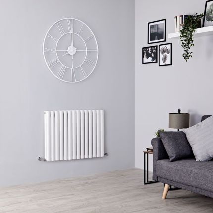 Milano Aruba - White Horizontal Designer Radiator - Choice Of Height & Width