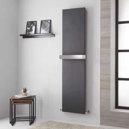 Lazzarini Way Ischia - Anthracite Vertical Designer Radiator - 1800mm x 450mm