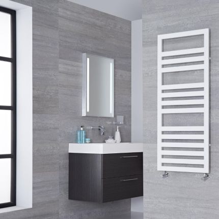 Lazzarini Way Urbino - White Designer Heated Towel Rail - 1200mm x 500mm