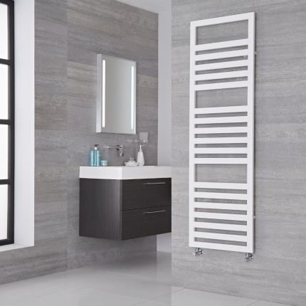 Lazzarini Way Urbino - White Designer Heated Towel Rail - 1600mm x 500mm