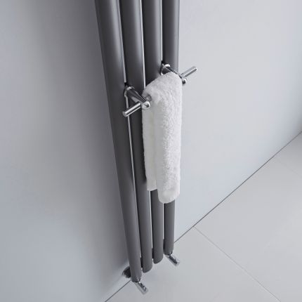 Milano - Chrome Towel Rail for Aruba Vertical Designer Radiators - Choice of Width