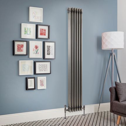Milano Windsor - Lacquered Raw Metal Vertical Traditional Column Radiator (Triple Column) - Choice of Size