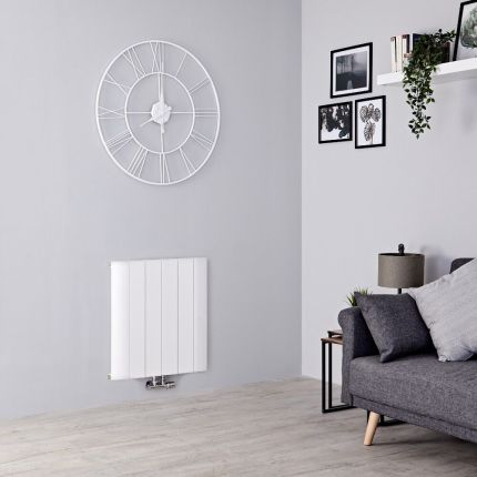 Milano Skye - White Horizontal Aluminium Designer Radiator - 600mm Tall (Single Panel) - Choice Of Width