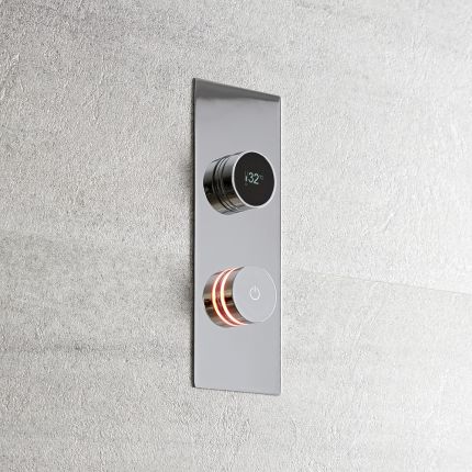 Milano Vis - 3 Outlet Triple Diverter Valve Digital Shower Control System - Chrome - Choice of Backplate