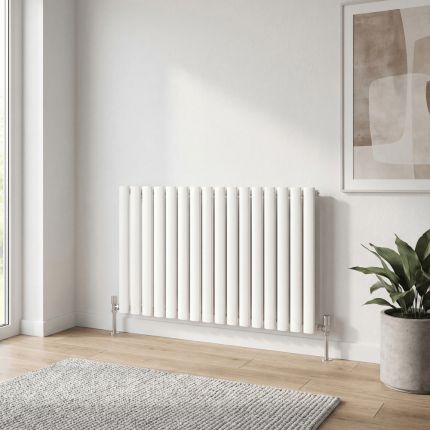Sterling Quinn - Horizontal Designer Radiator - 595mm Tall - Choice of Finish and Width