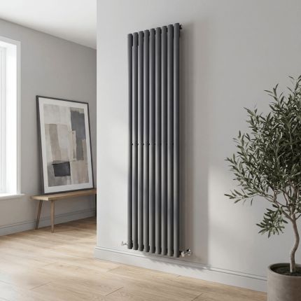 Sterling Quinn - Vertical Designer Radiator - 1750mm Tall - Choice of Finish and Width