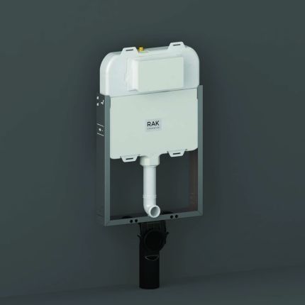 RAK Ecofix - 80mm Slimline Concealed Cistern with Metal Frame for Wall Hung Toilets - Choice of Flush Plates